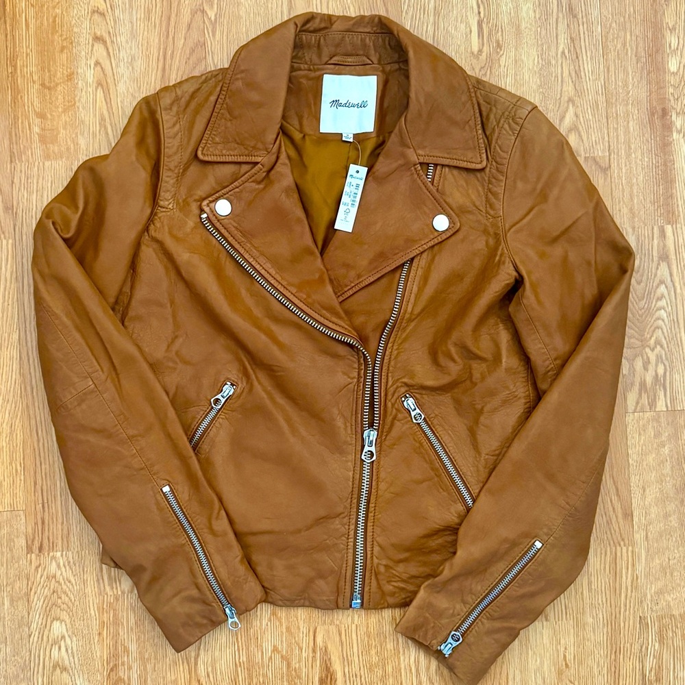 NWT Madewell Washed Leather Jacket